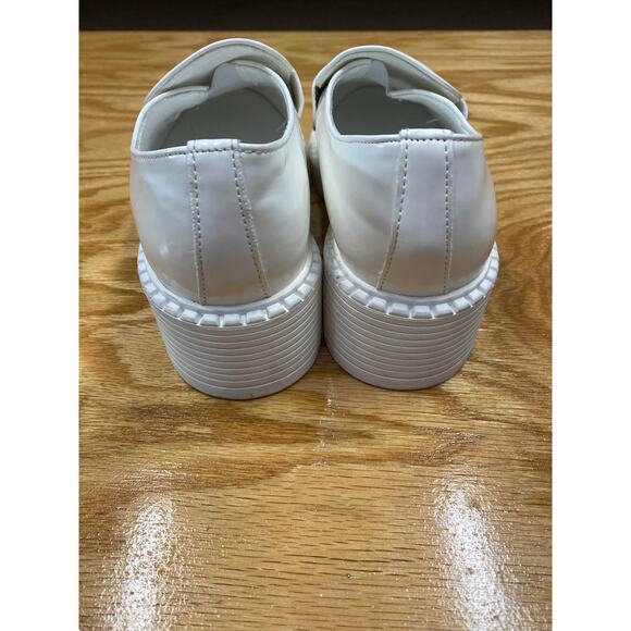 Prada Spazzolato Logo Platform Leather Loafers size 38 NWOB - Picture 7 of 10